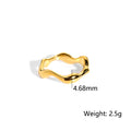 High Quality Waterproof Stainless Steel Wave Signet Rings for Ladies Tarnish Free Jewelry Dainty Thin Bold Rings Gift
